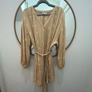 Z Supply- XL yellow palm tree dress